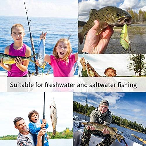 UCEC Fishing Hooks Treble Hooks for Trout Saltwater Freshwater Fish Hook - Image 5
