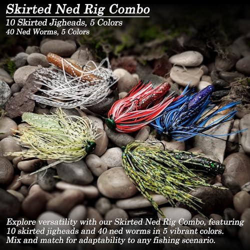 Ned Rig Kit with Ned Rig Jig Heads Hook Bait Worm for Bass Fishing - Image 7