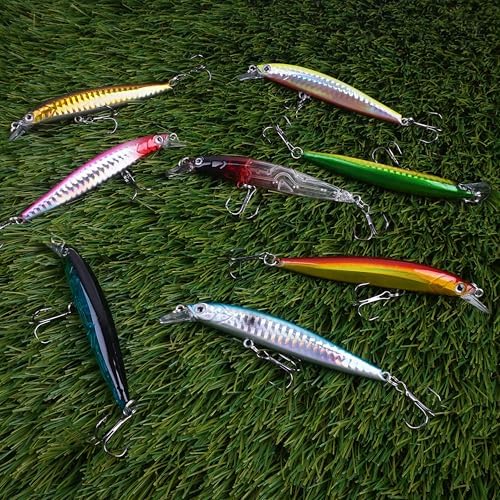 Fishing Lures Kit Crankbait Minnow Hard Bait Set Deep Diving Jerkbait Swimbait Popper Pencil Walleye Lures Artificial Fishing Bait for Bass Trout Redfish Saltwater Freshwater Fishing Lure - Image 5
