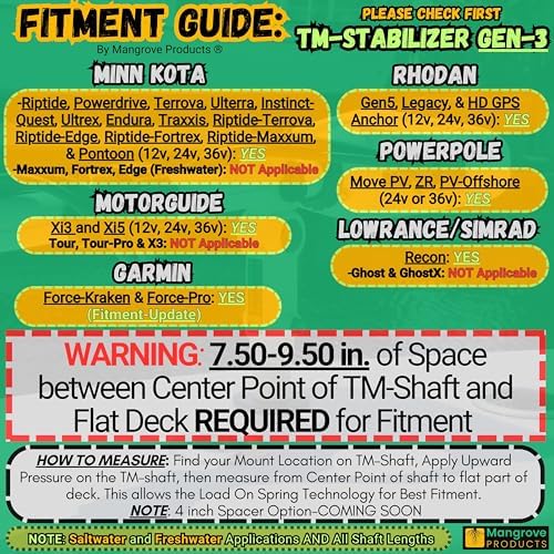 Gen3 Adjustable Trolling Motor Stabilizer, Vertical Adjust, Fitment for Minn Kota, Rhodan, Garmin, No Drilling, Shock Absorber, Boat Accessories, Trolling Motor Support - Image 6