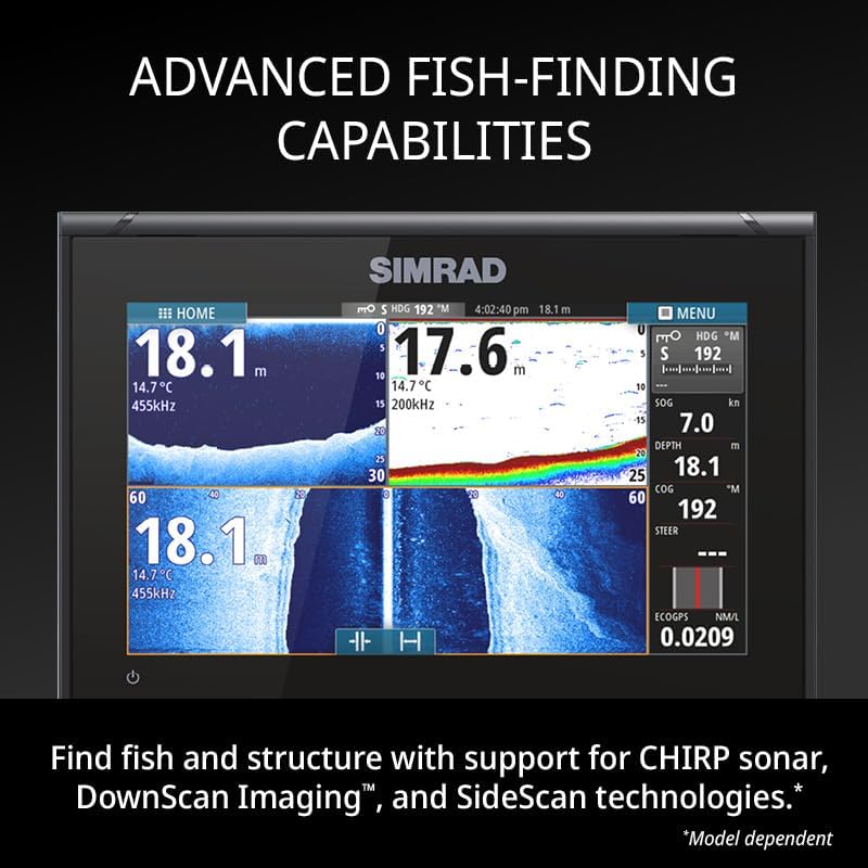 Simrad GO Chartplotter and Fish Finder, with Transducer and Radar Options, Preloaded C-MAP Discover Chart Card - Image 4
