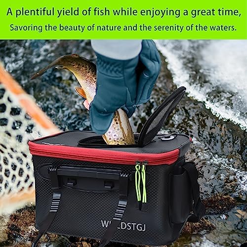 Fishing Bucket, Multifunctional Foldable Portable Fishing Bucket, EVA Fish Bucket are Suitable for Storing Live Fish and Fresh Fish Bait. (size3gallon) - Image 6