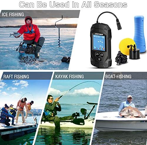 LUCKYLAKER Depth Handheld Fish Finder Display Boat Ice Fishing Finder Sonar Portable Wired Fish Finders Transducer LCD Monitor - Image 6