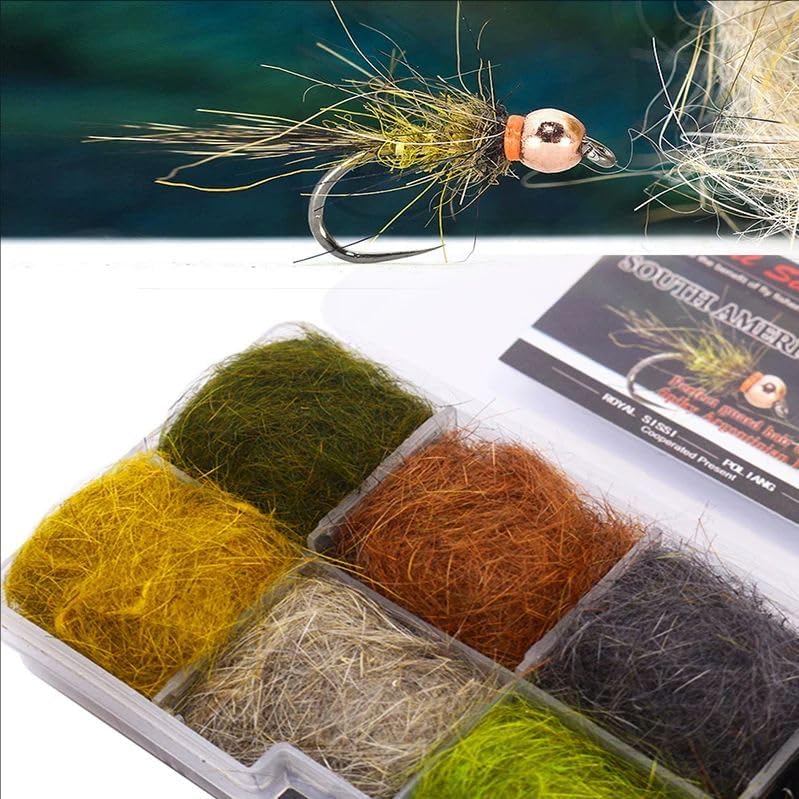 South America Fur Argentinian Hare Fly Tying Dubbing 8 Colors Assorted Box - Image 4