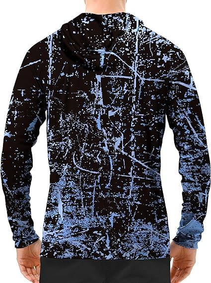 Men's UPF 50+ Sun Protection Hoodie, Long Sleeve Fishing Shirt - Image 2