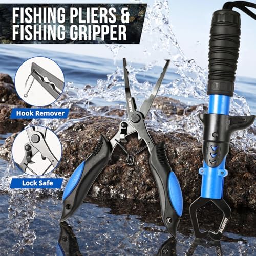 PLUSINNO Fishing Backpack with Tackle Box Fishing Gear Kit Tackle Bag - Image 5