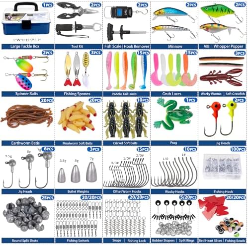 THKFISH Fishing Tackle Box with Tackle Included 400pcs w/Tools Scale - Image 6