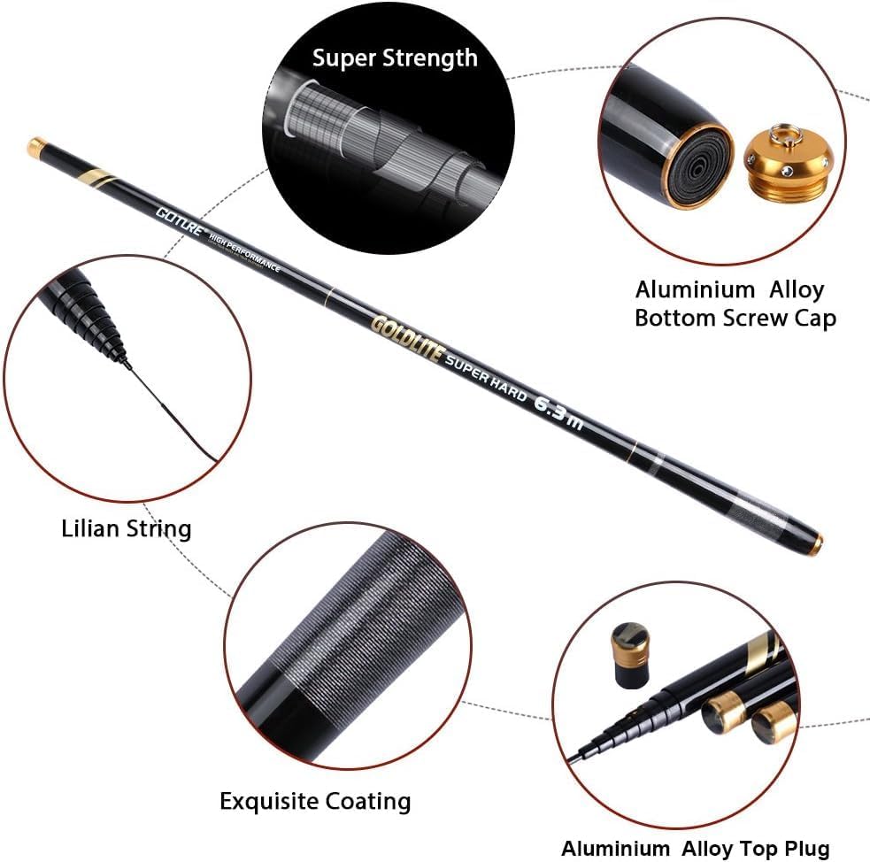 Goture Telescopic Tenkara Fishing RodPortable Hand Fishing Poles 12-24Ft - Image 3