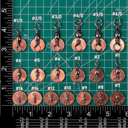 Dr.Fish Barrel Swivels Fishing Tackles, Fishing Swivels for Salwater & Freshwater, Available from #16-#6/0, Leader Line Lure Connector - Image 2