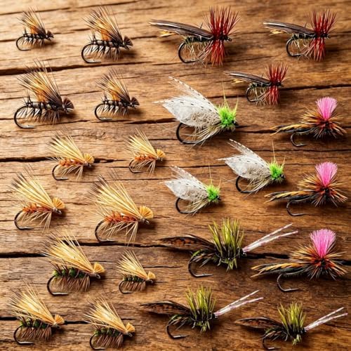 Outdoor Planet 12/16 / 24 Caddisflies/Mayfly/Attractor Nymph/Dragonflies and Damselflies/Stonefly/Hopper/Salmonfly/Dry Flies for Trout Fly Fishing Flies Lure Assortment - Image 2