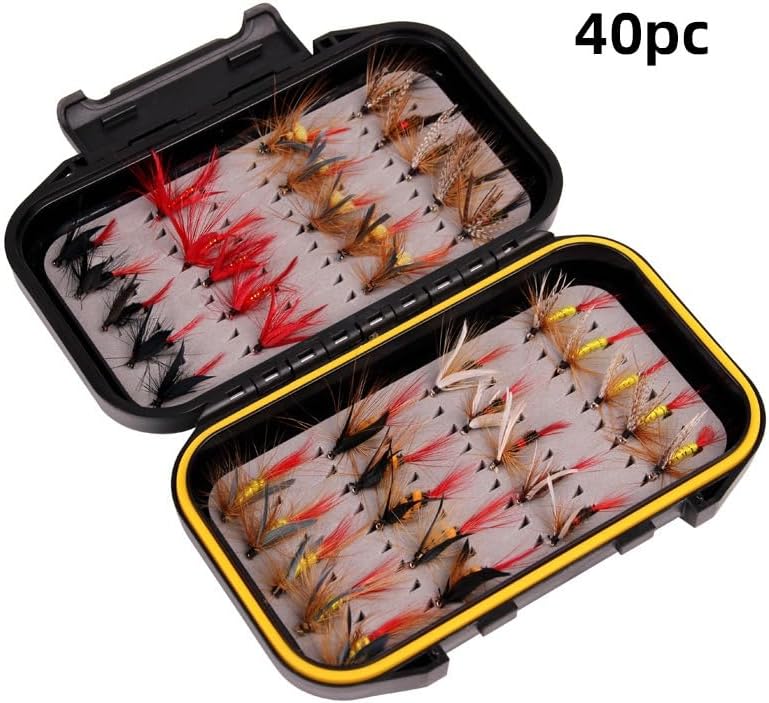 40/72/100/120-Piece Fly Fishing Flies Kit - Assorted Dry Wet Nymph Streamer Flies, Trout Bass Salmon Fishing Lures with Fly Box - Image 5