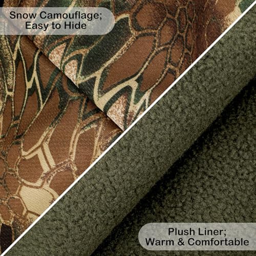 Geyoga 2 Pcs Men's Hunting Winter Gloves Camo Face Mask for Cold Weather - Image 5