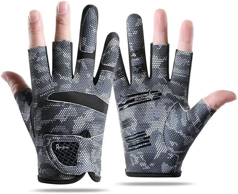 INOGIH Half-Finger UPF50+ Fishing Gloves - Outdoor Sun Gloves - Image 6