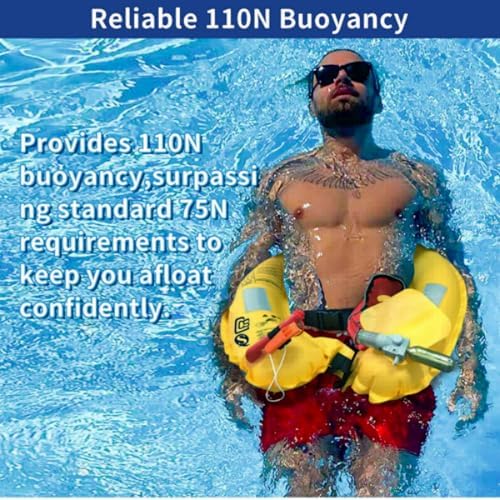 Manual Inflatable Life Jacket,Preserver PFD for Adults,Life Vest for Adults,Supports Weight up to 330 pounds - Image 5