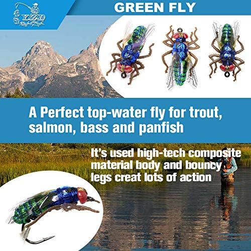 YZD Fly Fishing Flies Realistic Dry Wet Nymph Trout Flies Hand Tie Lures Kits 12/26/48 Pcs… - Image 3