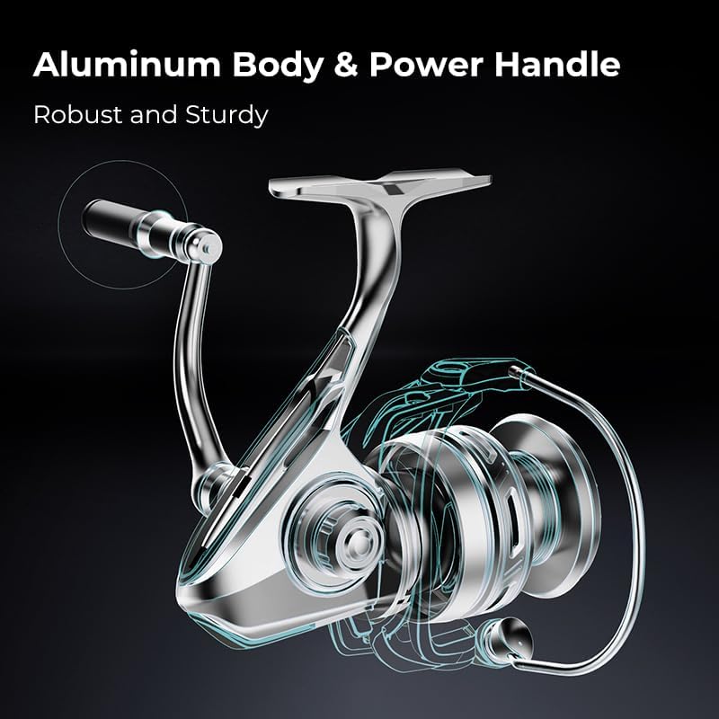 Piscifun NautiX Spinning Reel, Aluminum Body, 33lb Max Drag - Image 4