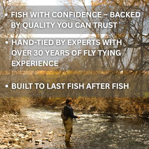 64-268 Piece Fly Fishing Flies Kit | Premium Hand Tied Trout Flies Assortment | Dry Flies, Nymphs, Streamers, Wooly Buggers, Terrestrials | Fly Box, Fly ID Card | Bass, Panfish - Image 6