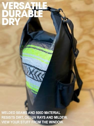 WALRI 20L Waterproof day pack for Sports, Surf, Turf and Dirt (Black) - Image 4