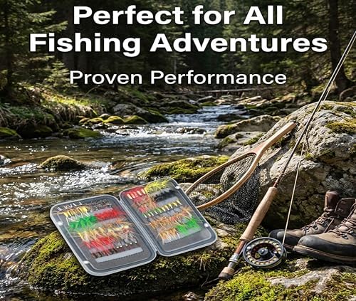 Fly Fishing Flies Nymphs for Fly Fishing Trout Lures with Magnetic Fly Box - Image 4
