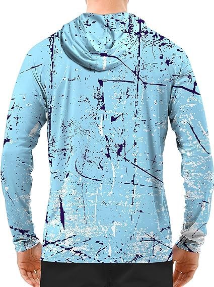 Men's UPF 50+ Sun Protection Hoodie, Long Sleeve Fishing Shirt - Image 2