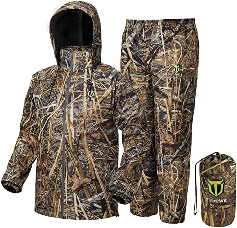 TIDEWE Rain Suit for Men, Waterproof Lightweight 2-Piece Rain Gear by TideWe