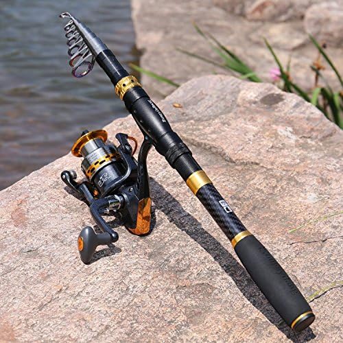 Sougayilang Fishing Rod Reel Combos Carbon Fiber Telescopic Fishing pole with Spinning Reel for Travel Saltwater Freshwater Fishing - Image 6