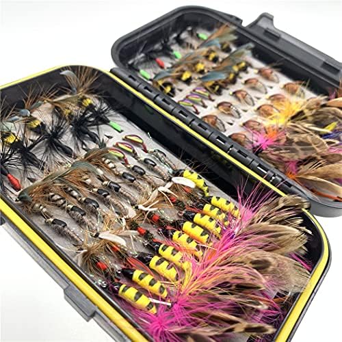 Fly Fishing Flies Kit 40/137pcs Dry/Wet Flies Assortment Nyphms Popper Streamer for Trout Bass Steelhead Fish+ Fly Box - Image 4