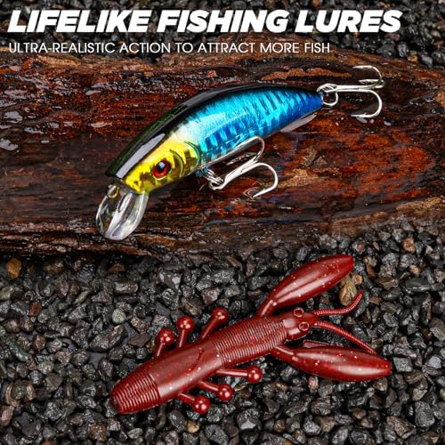 THKFISH Fishing Tackle Box with Tackle Included 400pcs w/Tools Scale - Image 3