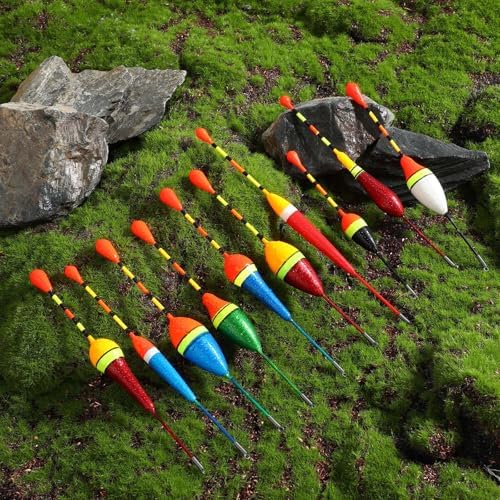 Giantree Fishing Floats Fishing Bobbers,10 Pcs Oval Trout Float Foam Fishing Floats Wood Slip Fishing Bobbers, Bobber Stopper Spring Stick Slip Floats Accessories for Catfish Trout Bass Fishing Line - Image 3