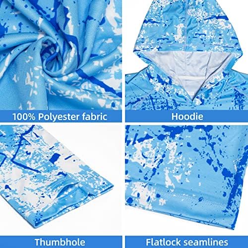 Men's UPF 50+ Sun Protection Hoodie, Long Sleeve Fishing Shirt - Image 3