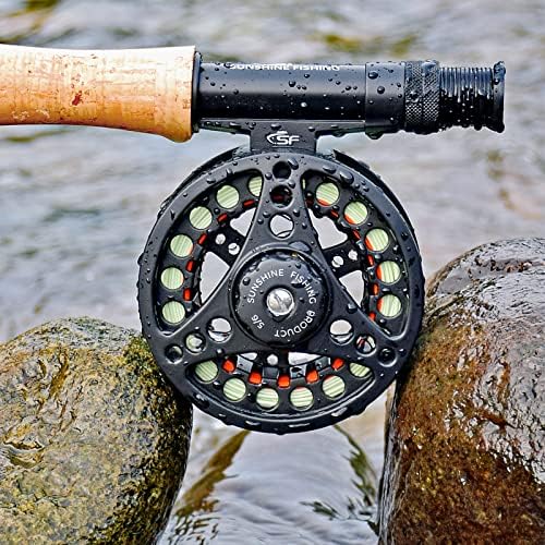 SF SF-001 Large Arbor Fly Fishing Reel with Aluminum Alloy Body 3/4wt 5/6wt 7/8wt Die Cast Pre-Loaded Fly Reel with Line Combo for Trout Bass Carp Pike Panfish - Image 6
