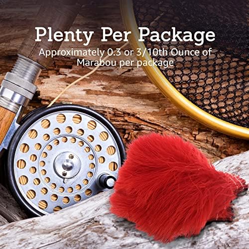 Creative Angler Strung Marabou Bird Feathers for Tying Fly Fishing Flies - Fly Tying Accessories - Perfect Choice for Tail & Wings and Easy to Tie On The Lure - Image 5