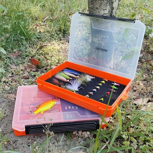 Aventik Fishing Tackle Box Slit Foam Case Jig Box Head Hooks Spinners Spoons Storage Tackle Tray (Orange-3501lure box) - Image 6
