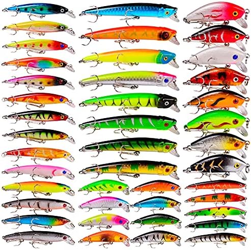 Bass Fishing Lures Kit Set Topwater Hard Baits Minnow Crankbait Pencil VIB Swimbait for Bass Pike Fit Saltwater and Freshwater by BAIKALBASS