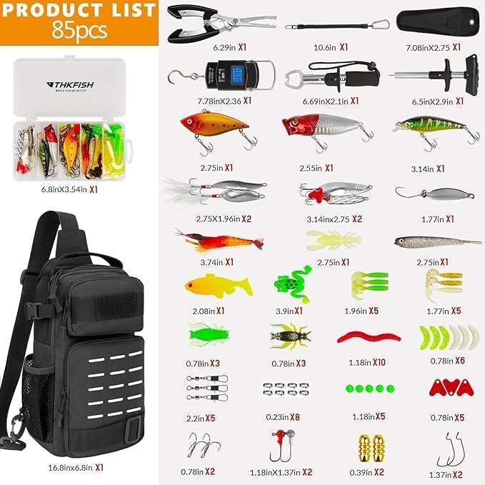 THKFISH Fishing Backpack with Tackle Boxes,Fishing Sling Bag with Gear - Image 2