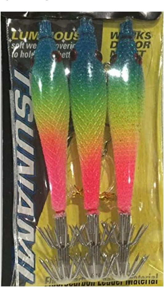 Tsunami Soft Body Squid Jig Sabiki Rigs by Tsunami