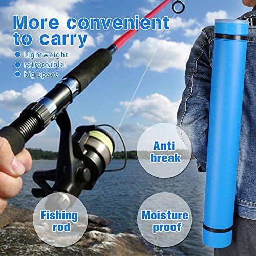 DEWEL Document Tube,Plastic Expanding Poster/Art/Document Storage Tube 24.5 to 40 inches Adjustable with Carrying Strap Waterproof and Light-Resistance Telescoping Carrying Case (Blue-Large Size) - Image 4