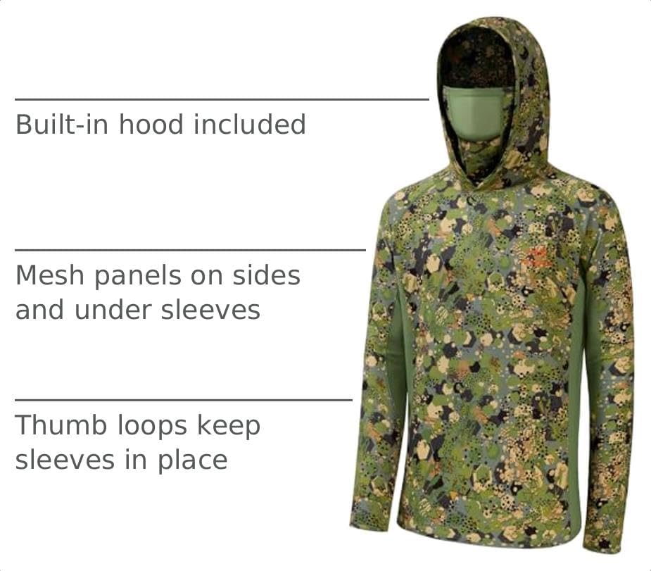 BASSDASH Men's UPF 50+ Camo Long Sleeve Hunting Fishing Hoodie Shirt - Image 3