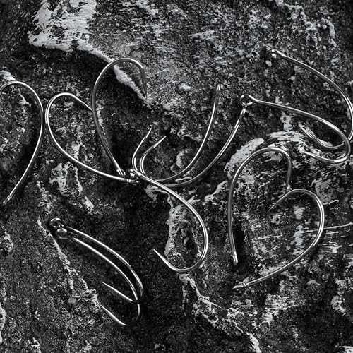 Barbless Fishing Hooks, 120pcs Carp Fishing Hooks Small Sizes Barbless Trout Circle Hooks Curved Shank Fly Tying Hooks for Carp Hair Rig Fishing Tackle Saltwater Freshwater - Image 6