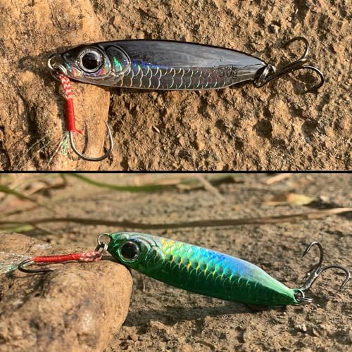 Tripquips Saltwater Jigs Fishing Lures with Ultra-Sharp Hooks, Saltwater Spoon Lure for Tuna Salmon Grouper, Sea Fishing Jigging Lure, Trolling Spoon for Bass Fishing - Image 3