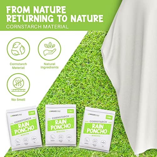 Hagon PRO Disposable Rain Ponchos for Adults, Hooded Poncho, Family 5 Pack - Image 5
