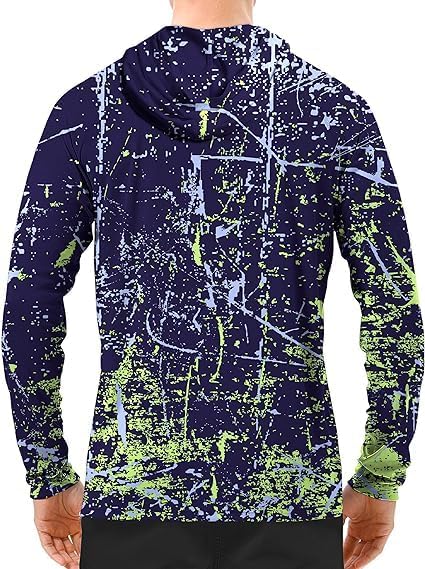 Men's UPF 50+ Sun Protection Hoodie, Long Sleeve Fishing Shirt - Image 2