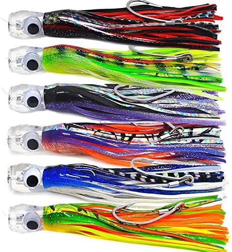 Set 6 Pcs Saltwater Trolling Lure 6.5/7/9 inch Marlin Deep Sea Fishing Bait - Image 2