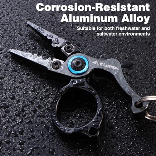 FLISSA Mini Fishing Pliers with Fly Fishing Zinger Retractor - Image 5