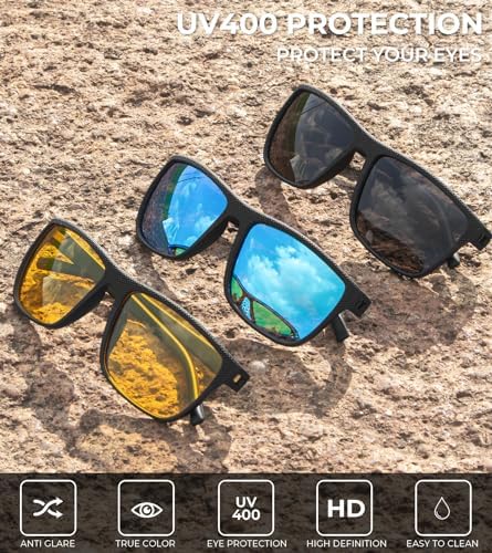 KALIYADI Polarized Sunglasses for Men, Lightweight Sun Glasses with UV Protection for Driving Fishing Golf - Image 5