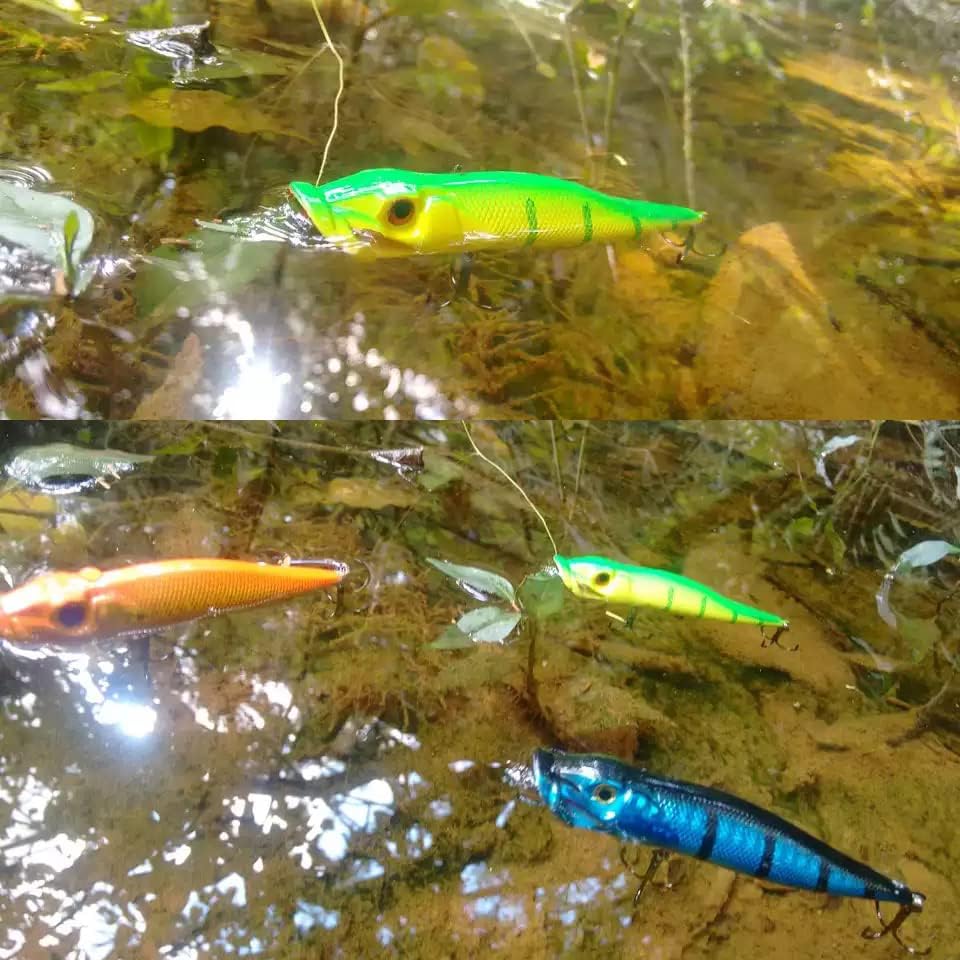 Popper Fishing Lures Topwater Hard Baits Swimbait with Treble Hook - Image 6
