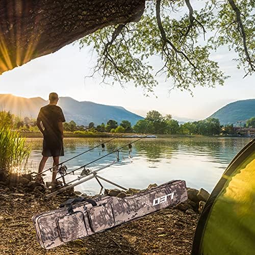 LEOFISHING Fishing Tackle Storage Bag - 130cm/4.27ft Portable Rod & Reel Organizer - Two Layer Durable Oxford Large Capacity Travel Fishing Cover Bag - 5 Colors - Image 6