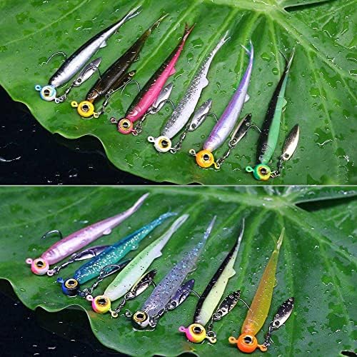 Crappie-Baits- Plastics-Jig-Heads-Kit-Shad-Minnow-Fishing-Lures-for Crappie-Panfish-Bluegill-40 &135 Piece Kit - Image 6