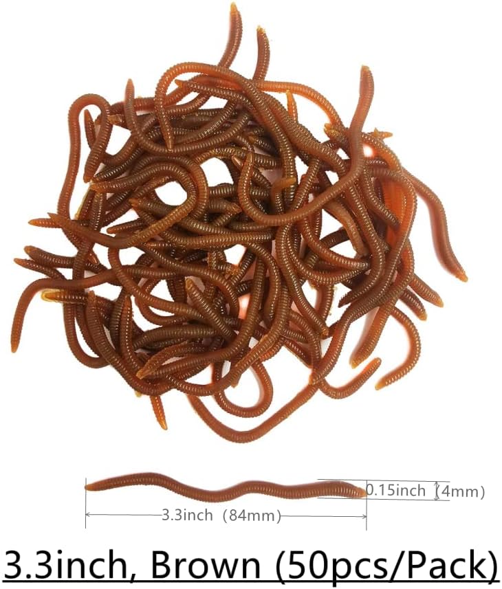 1.6in/3.3/3.9in Fishing Soft Lure Trout Worm Earthworm Bait Lifelike Fake Bloodworm Grub Worm Soft Fishing Lure Baits - Image 2