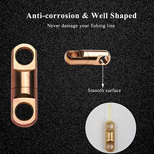AMYSPORTS High Strength Fishing Bearing Swivels Stainless Fishing Swivel Connectors Copper Barrel Swivels for Saltwater Fishing Freshwater Fishing - Image 5